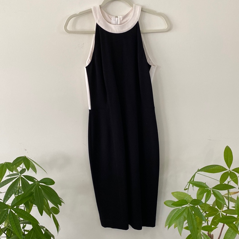 Banana Republic Black & White Body Con Dress. Size 4